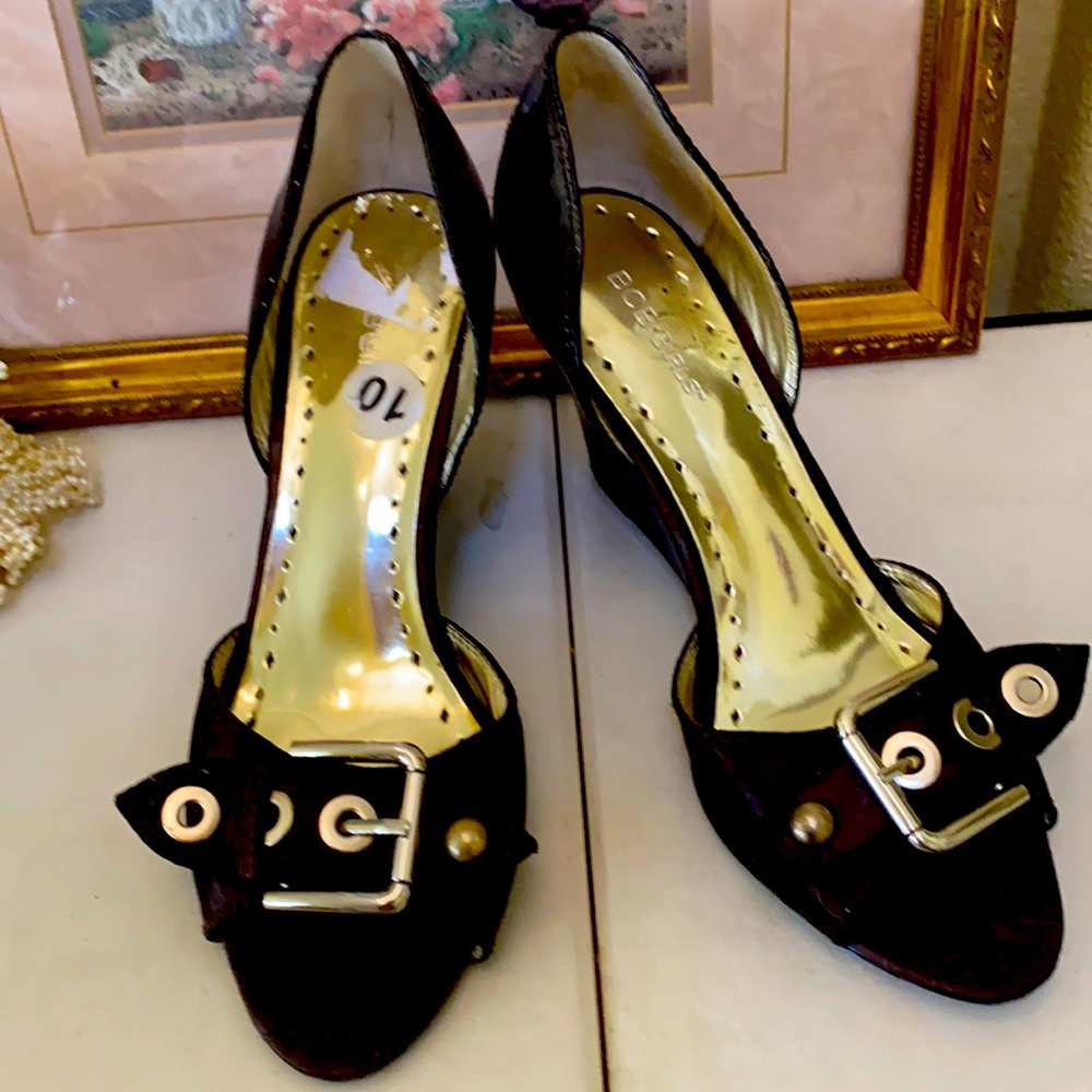 BCBGirls patent leather canvas logo shoes 10